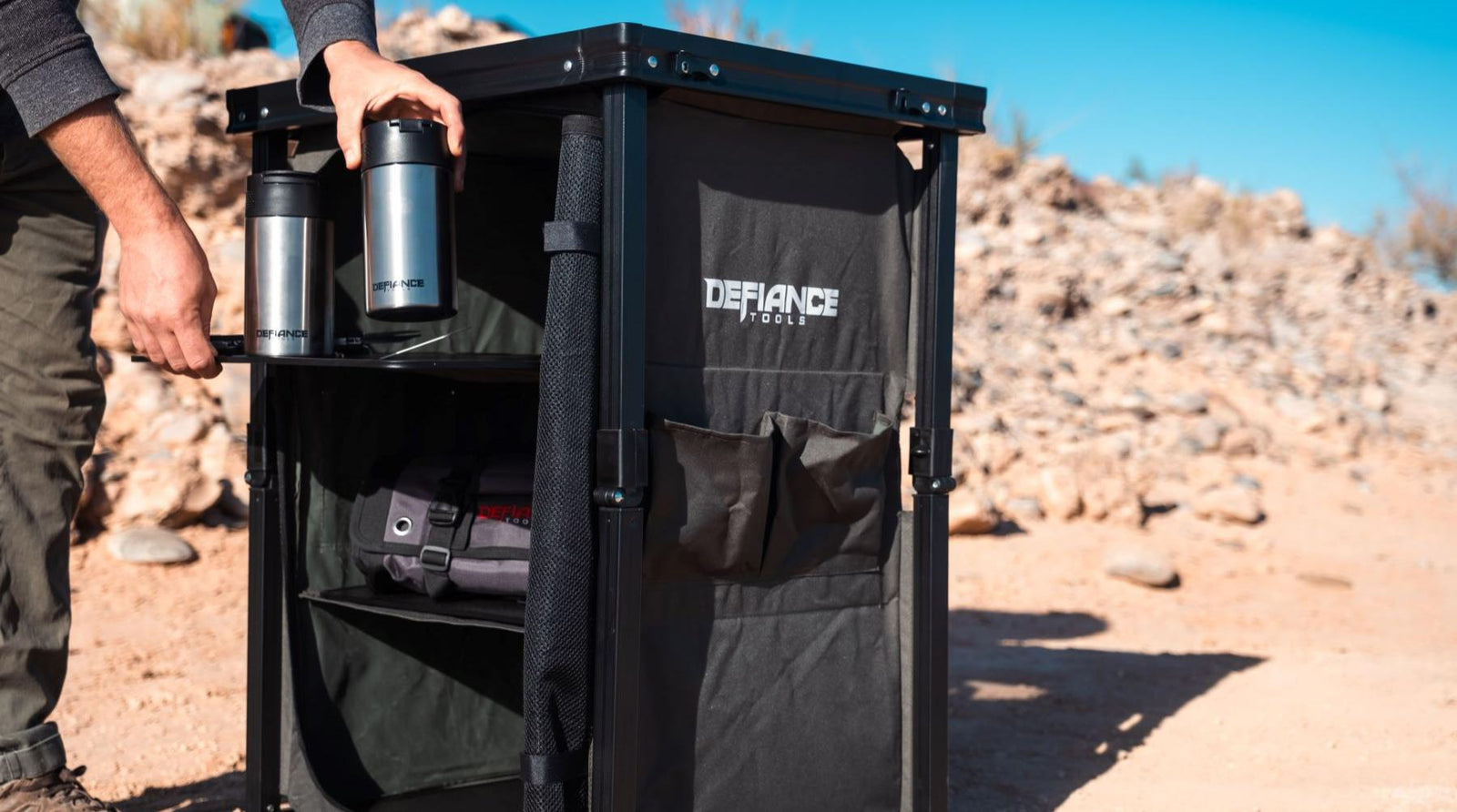 setting up camp with De-fiance